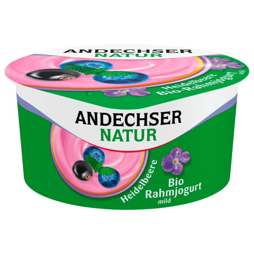 Andechser Natur Bio-Rahmjogurt Heidelbeere-Cassis 150g